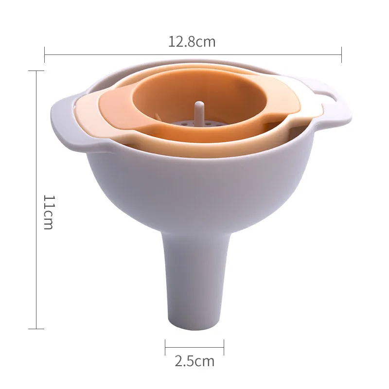 

3Pcs Kitchen Funnel Set Multifunction Wide Mouth Silicone Funnel Filter Oil Pot Liquids Pour Household Cooking Gadget Accessorie