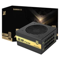 sama rated 750w pc power supply 80plus gold medalfull voltagesolid capacitorflat wire support 30603070 graphics card