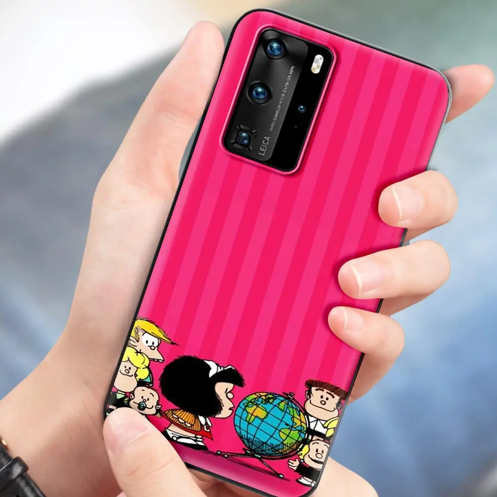 

Mafalda Shockproof Cover for Huawei P10 Lite P20 Pro P30 P40 Lite P Smart S 2020 Phone Silicone Shell Fundas