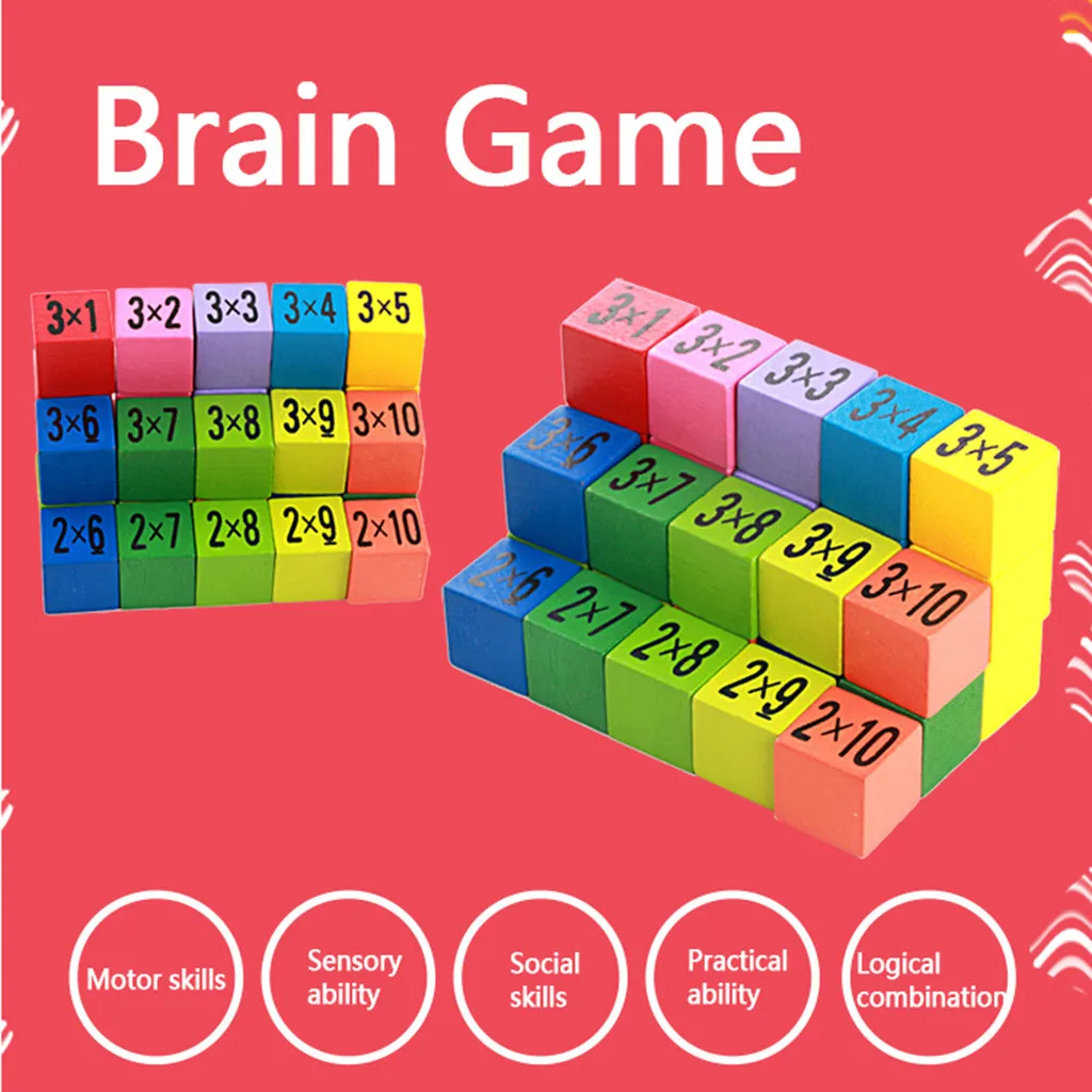 Детский деревянный стол для обучения и развития 10 х10 блоков|Юный математик| |
