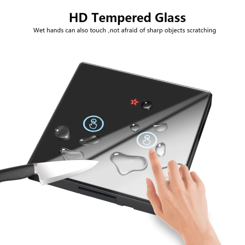 E26 E27 держатель лампы закаленное стекло Беспроводной сенсорный выключатель