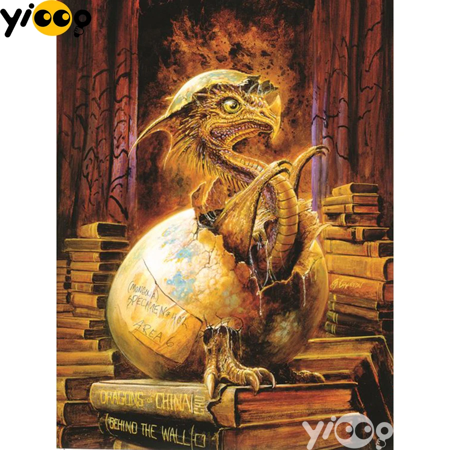 

Full Square/Round Drill Diamond Painting Cross Stitch Embroidery Dragon Birth Rhinestone Mosaic Home Decor Gift AX2264