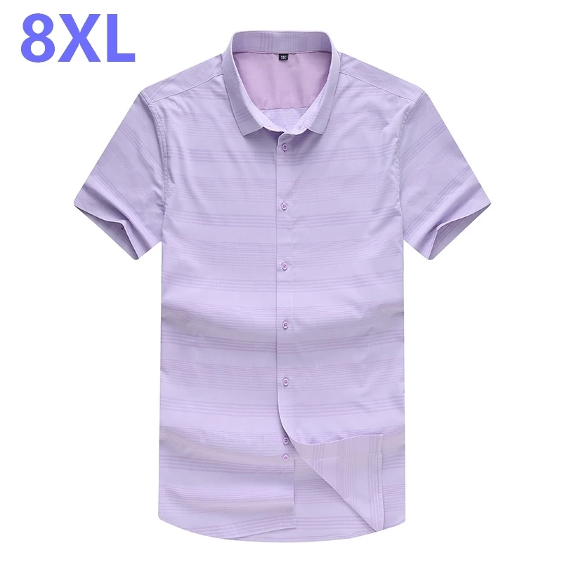 Новинка большие размеры 8XL 7XL 6XL 5XL мужские летние синие повседневные топы в