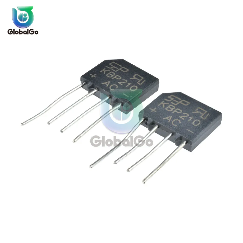 5 шт./лот 2 А 3 600 в 1000 В Diy Электронный диодный мостовой выпрямитель 4PIN SIP 4 KBP210 1000V/2A