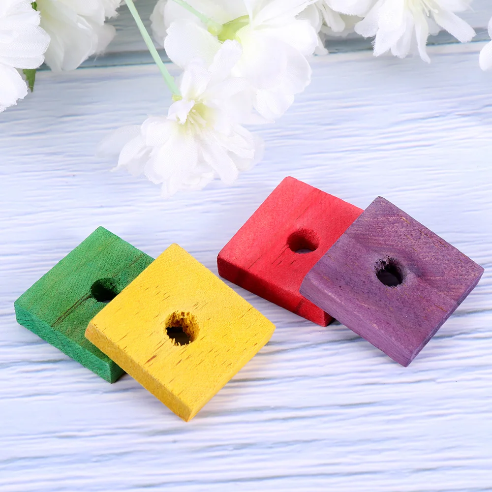 

50 Pieces Educational Parrot Wood Clip Funny Bird DIY Playing Parrot Bite (Mixed Color)