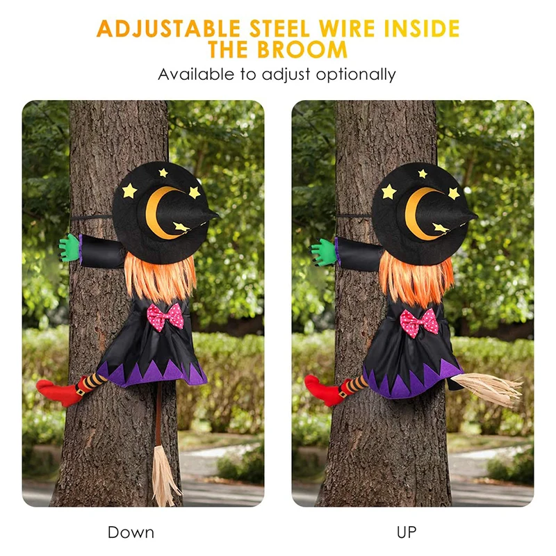 

Crashing Witch Hanging Ornament Classical Halloween Party Decoration Props for Home Garden Courtyard xqmg Wind Chimes Hanging