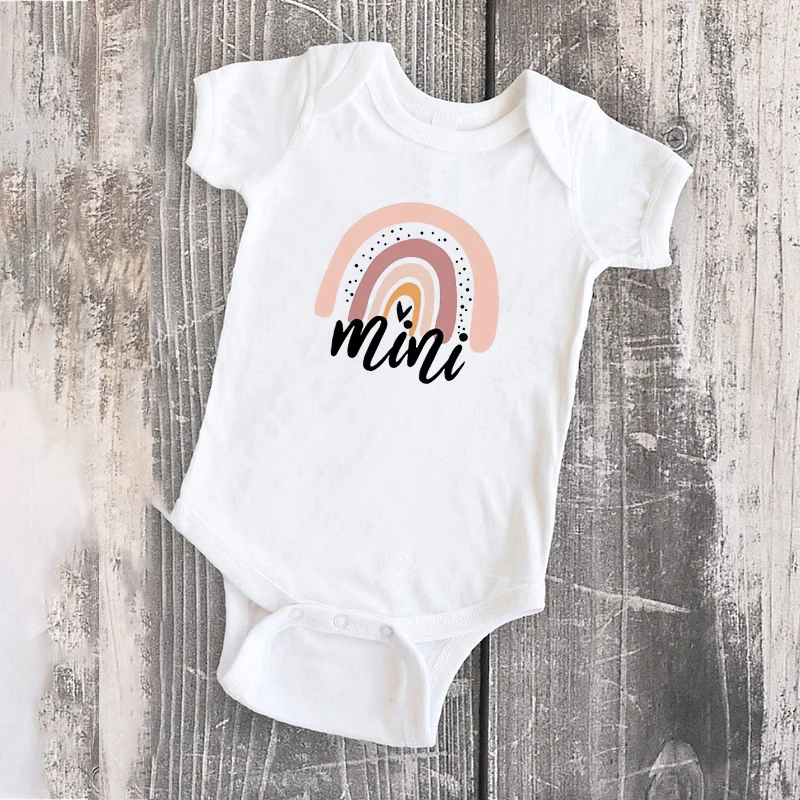 

Rainbow Mama and Mini Family Matching Tshirt Summer 2021 Family Look T-shirts Mommy and Me Clothes Casual Baby Clothes Girl L