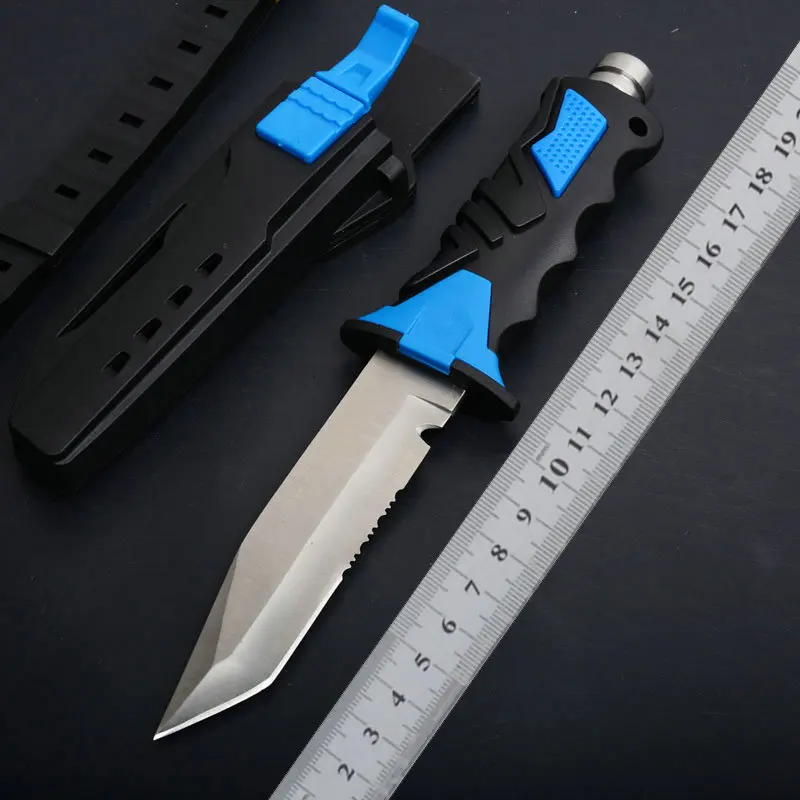 Нож Hysenss Deepsea с фиксированным лезвием шейный резец из нержавеющей стали зубчатым