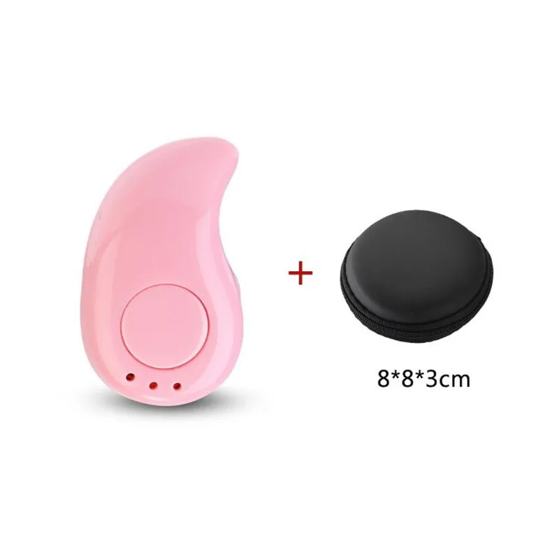 pink with bag Беспроводные Bluetooth наушники в ухо спортивные вкладыши с микрофоном мини невидимая стерео гарнитура для Xiaomi для huawei для всех телефонов - Цвет: pink with bag