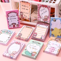 80 cartoon markers notepad pad doodle girl memo pad sticky notes sticker kawaii school office stationery bookmarks notebooks