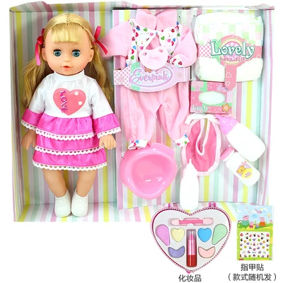 

35 см милая девочка говорящая кукла умная полностью виниловая детская принцесса bebe reborn Детские игрушки подарок можно пить воду pee feed