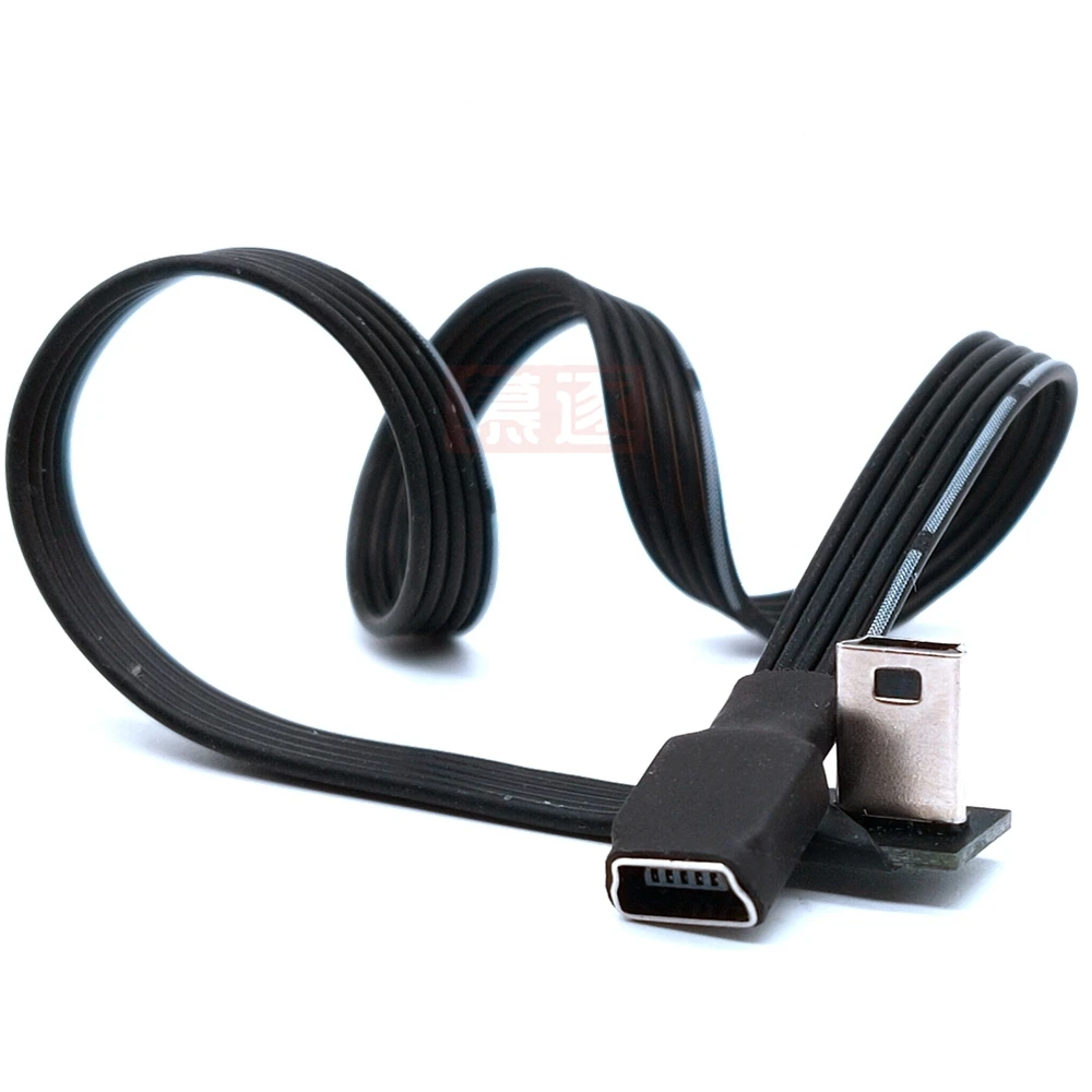 10 см 90 градусов 4 угла mini USB разъем к Mini B 5 контактный Штекерный Кабель адаптер 50 100
