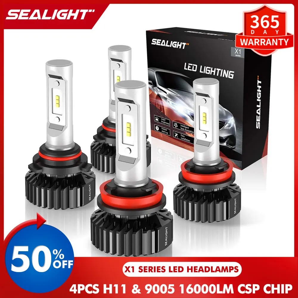 Автомобильные светодиодные лампы SEALIGHT 4 шт. 9005/HB3 H11/H8/H9 100 лм 6000 Вт | Автомобили и
