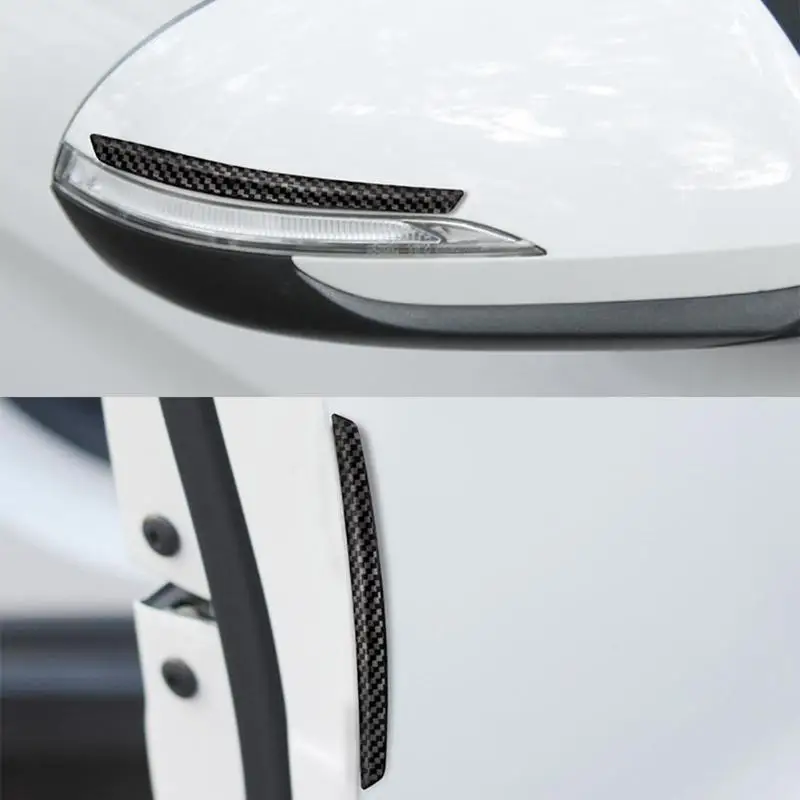 4 шт. автомобильные наклейки на зеркало заднего вида из углеродного