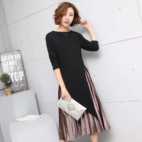 2019 RopaSummer Round Collar Long Sleeve Grey Irregular Hem Individuality Top Vintage Tide Korean Women T-shirt LJ170 | Женская одежда