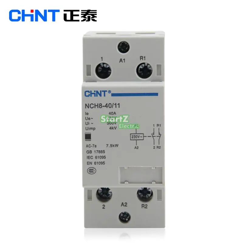 CHNT NCH8-40/11 40A 230V 1NO 1NC Din rail AC контактор для дома | Контакторы