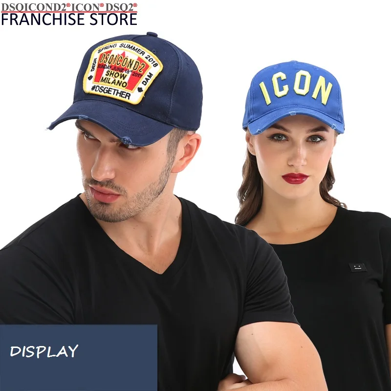 

Men Women Baseball Caps Street Hip Hop Snapback Cotton Hat Embroidery Baseball Casual Dady Outdoor Sun Visor ICON DSQ2 DSQICOND2
