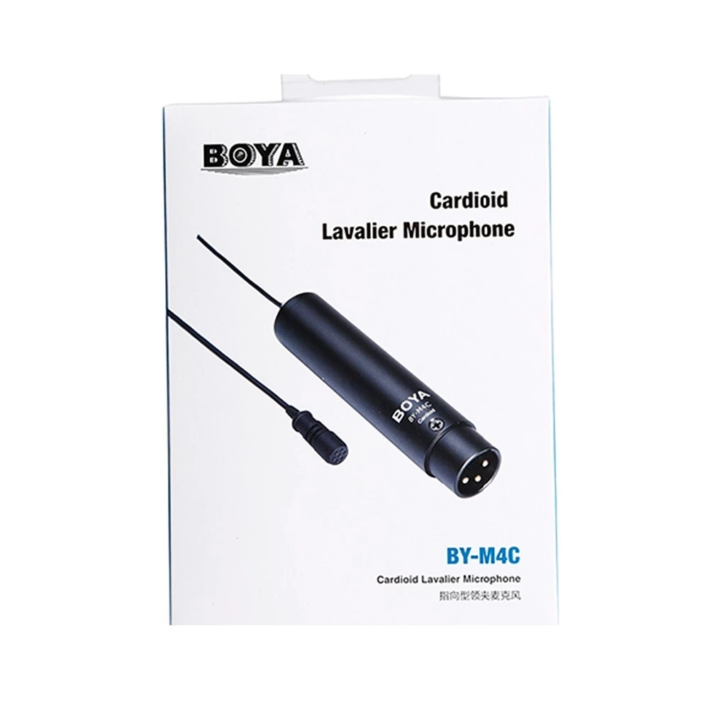 

BOYA BY-M4C Cardioid Lavalier Microphone SLR Output Condenser Mic for Camcorders Zoom Audio Recorder Video Record