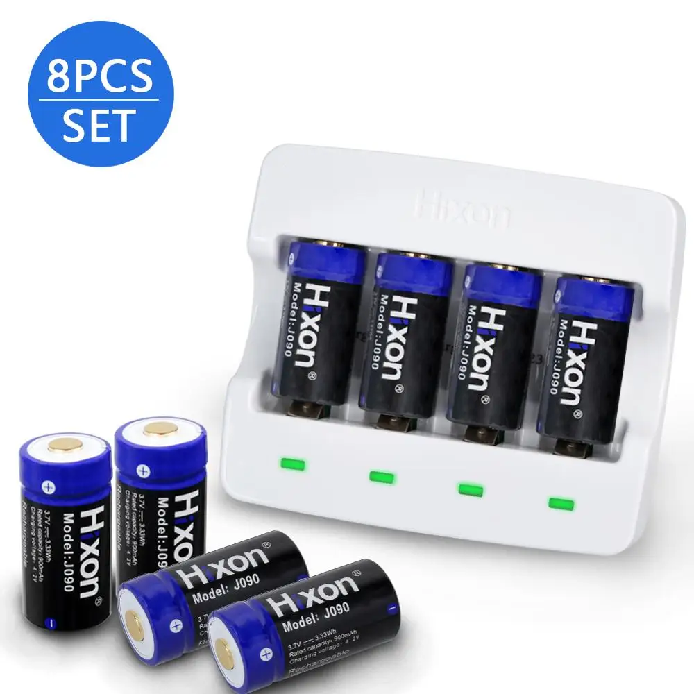 

900mAh 3.7V Rechargeable Battery for Arlo HD Camera& Reolink Argus Li-ion Battery[8pc Battery&Charger Set]