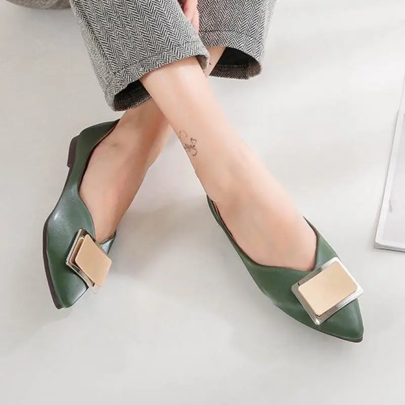 Женские мокасины на плоской подошве с острым носком|Обувь без каблука| |