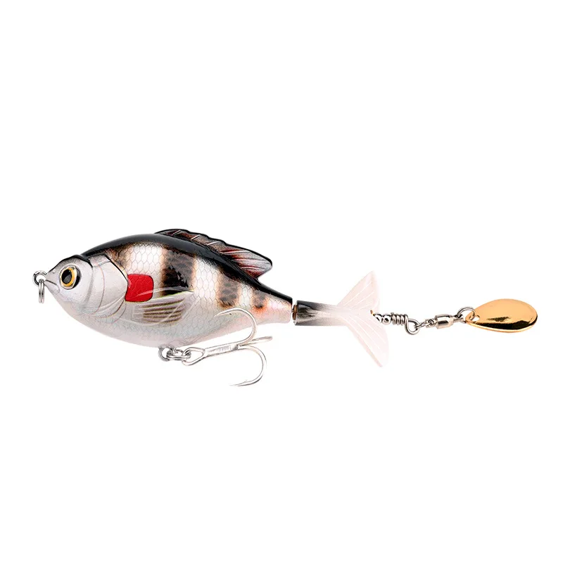 1Pcs 95mm/17g Rotating Metal Vibration Bait Spinner Spoon Fishing Lures Crankbait Floating Pesca Top Quality 360°Rotating Tail - купить по