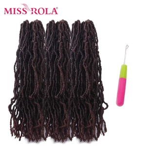 MISS ROLA Kanekalon мягкий дредлок вязание крючком косы натуральные волнистые дредлок синтетические волосы для наращивания для женщин