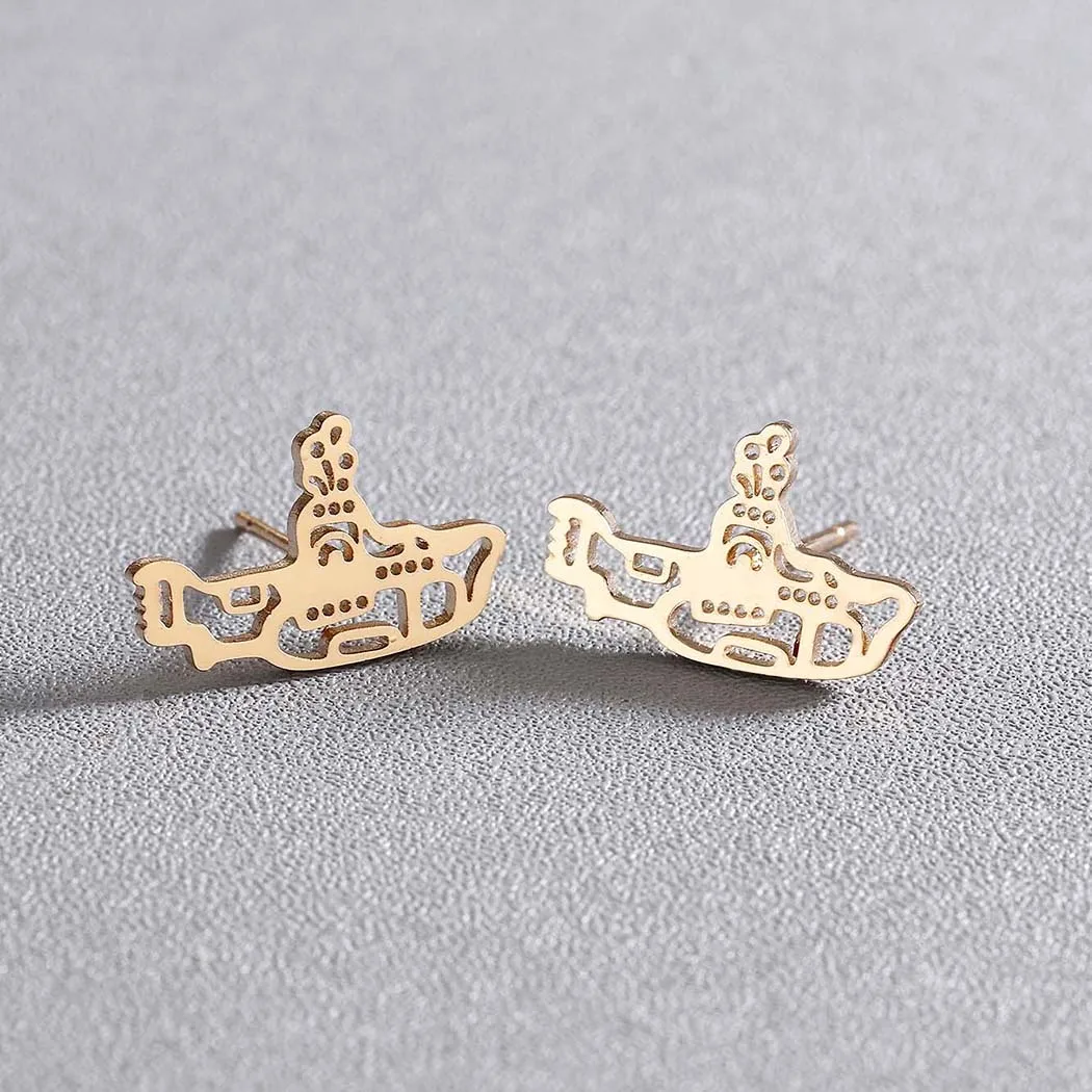 Модные массивные серьги Cxwind с подводной лодкой геометрические для женщин и