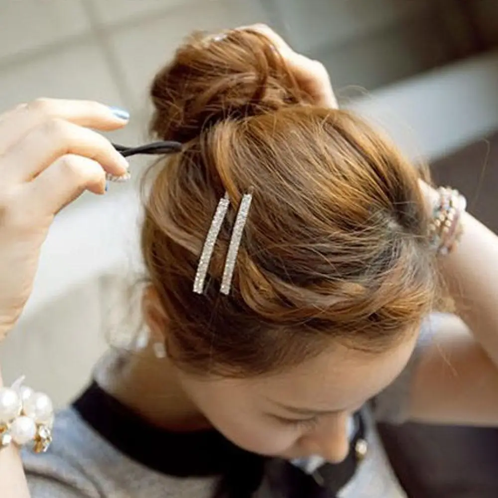 

Simplicity Rhinestone Hair Clip Fashion Korean Trend Hairpin Personality Temperament Hair Grip Good LOoking New Hair Accessories