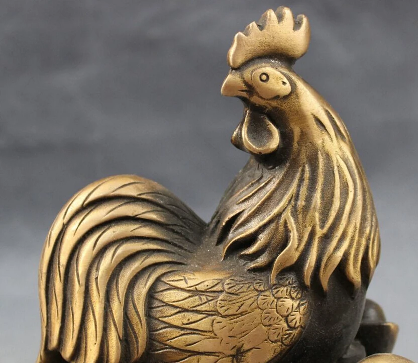 Voge gem S2417 китайская Бронзовый народный Зодиак для богатства с юаньбао монетами