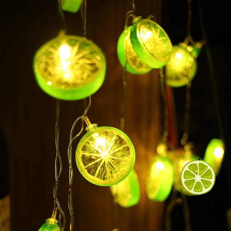 

String Lights LED Fruit Lemon Lights Curtain Lights Outdoor Indoor Bedroom Window Christmas Tree Decoration Lighting Lamp 1pc