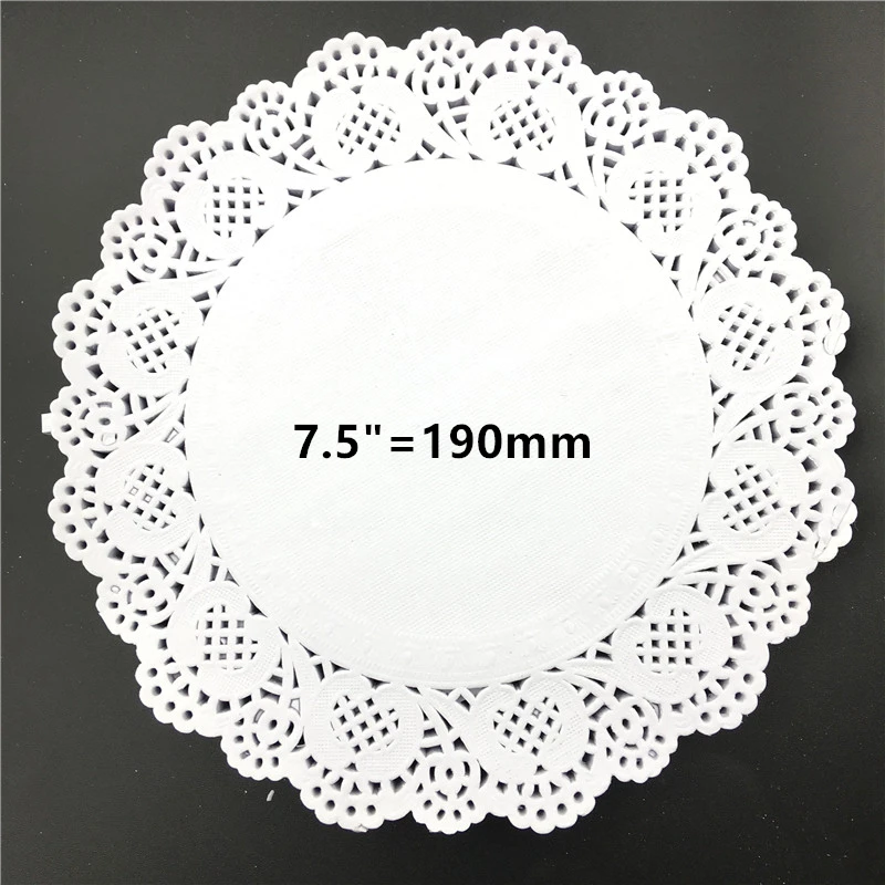 130 шт. 4,5 ''6. 5 ''8,5'' белый круглые бумажные кружевные салфетки Doyleys Винтаж подставки для столовых приборов ремесло, свадьбы, Рождества, Украшение стола