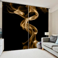 customized size luxury blackout 3d window curtains for living room black curtains art lines curtain