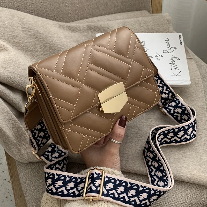 Винтажная женская маленькая сумка мессенджер через плечо с клапаном на цепочке