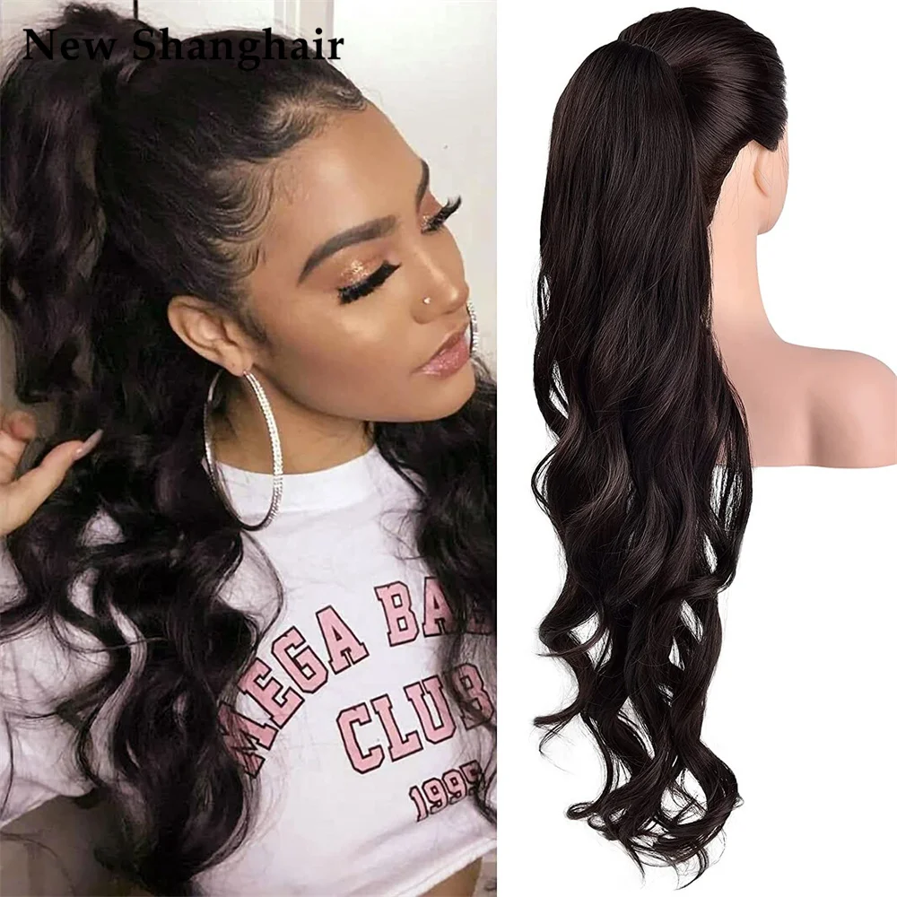 

New Shanghair Ponytail Extension 20" Long Curly Wavy Claw Jaw Clip in Synthetic Hairpiece Pony Tail Ponytail Hair Extensions