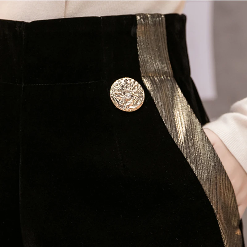 Женские бархатные шорты в стиле пэчворк Осень зима 2019 повседневные женские