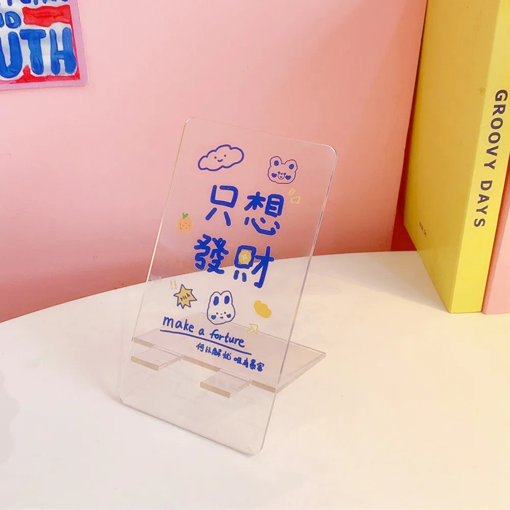 

Transparent Cartoon Phone Holder Stand Phone Support For IPhone Xiaomi Samsung Huawei Tablet Desk Mobile Phone Holder Stand