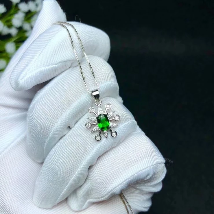 Женское ожерелье с подвеской из серебра 925 пробы|Подвески| |