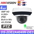 Камера видеонаблюдения Hikvision PTZ, IP-камера с 4-кратным увеличением, 2,8-12 мм, PoE, H.265, Darkfighter