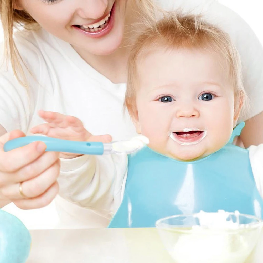 

Baby Silicone Spoon Soft First Stage Feeding Spoon Self-Feeding Training Spoon for Toddlers Kids Feeding Dishes Feeder Appliance