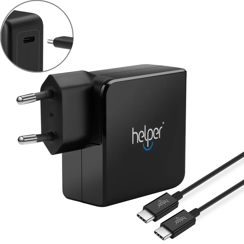 Зарядное устройство USB Type C 45 Вт для HP Spectre x360 13 Thinkpad X1 Tablet Yoga 5 (черный цвет)|adapter for