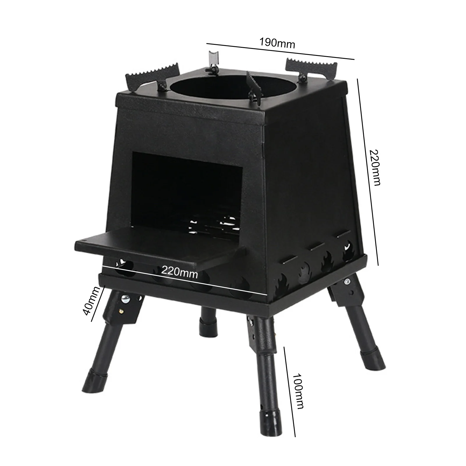 

Outdoor Camping Wood Stove Folding Portable Wood Stove Picnic Wood Stove Detachable Barbecue Stove