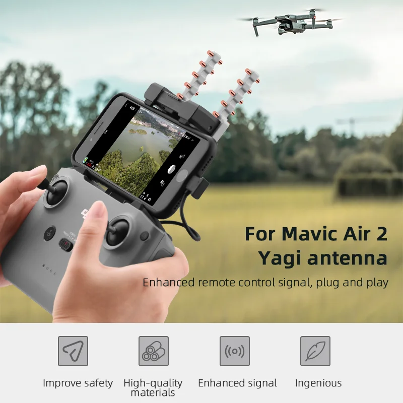 Yagi Antenne Signaal Booster Versterken Voor Dji Mavic Air 2 Drone Afstandsbediening Range Extender Rc аксессуары|Наборы