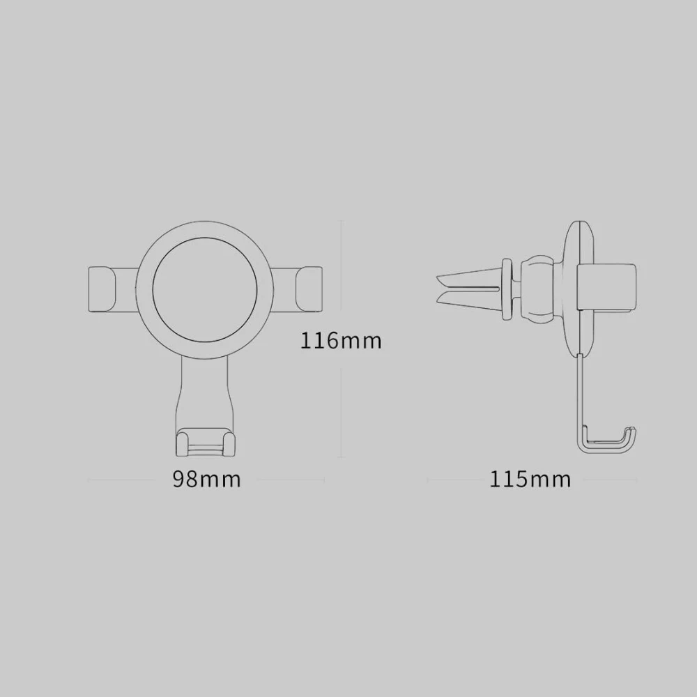Xiaomi CARFOOK Gravity Sensor Car Holder Bracket with G-Sensor One-handed Operation Multi-device Clip phone Holder phone support