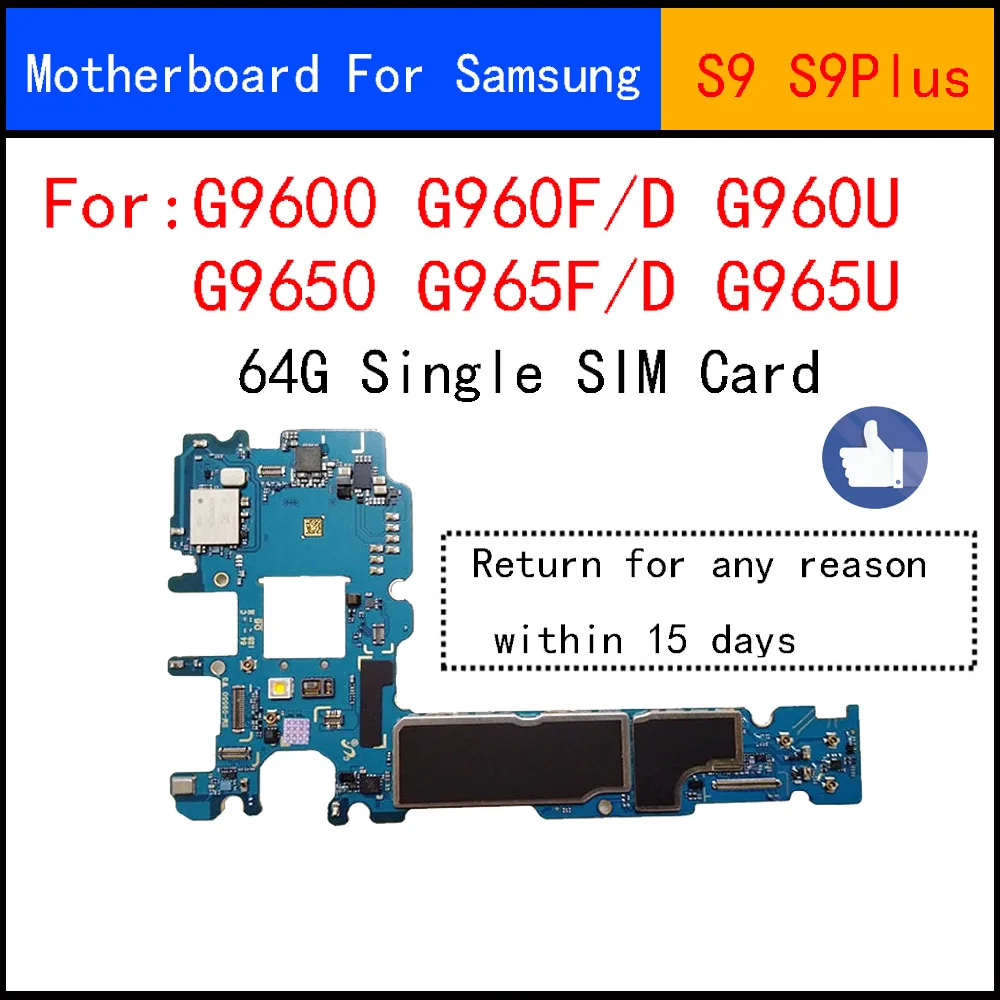 Материнская плата S9 для samsung G965F G960F G965U G960U разблокированная материнская 64 Гб Plus