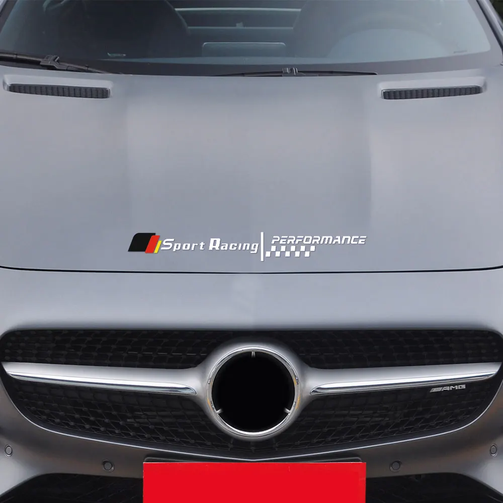 DSYCAR 2 шт. автомобильные спортивные гоночные стикеры крышка капота двигателя s
