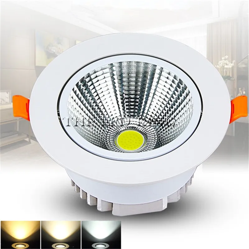 Диммируемый светодиодный светильник COB Потолочный Точечный 3 Вт 5 7 12 15 AC85 265V