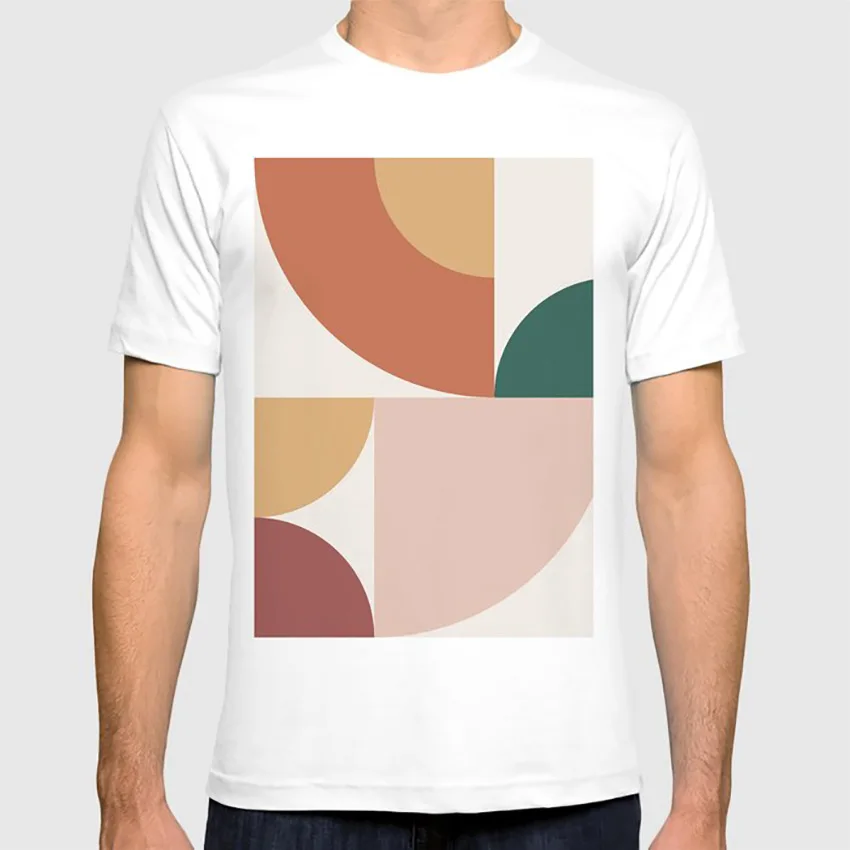 Абстрактная Геометрическая 13 Футболка Современная форма простой абстрактный