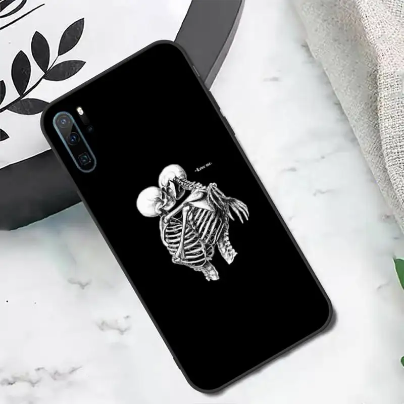 

Rose Skeleton Hand Skull Phone Case For Huawei honor Mate P 10 20 30 40 i 9 8 pro x Lite smart 2019 nova 5t