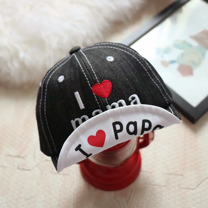 Модная Джинсовая детская шапка с буквами Детские бейсболки летние детские шапки