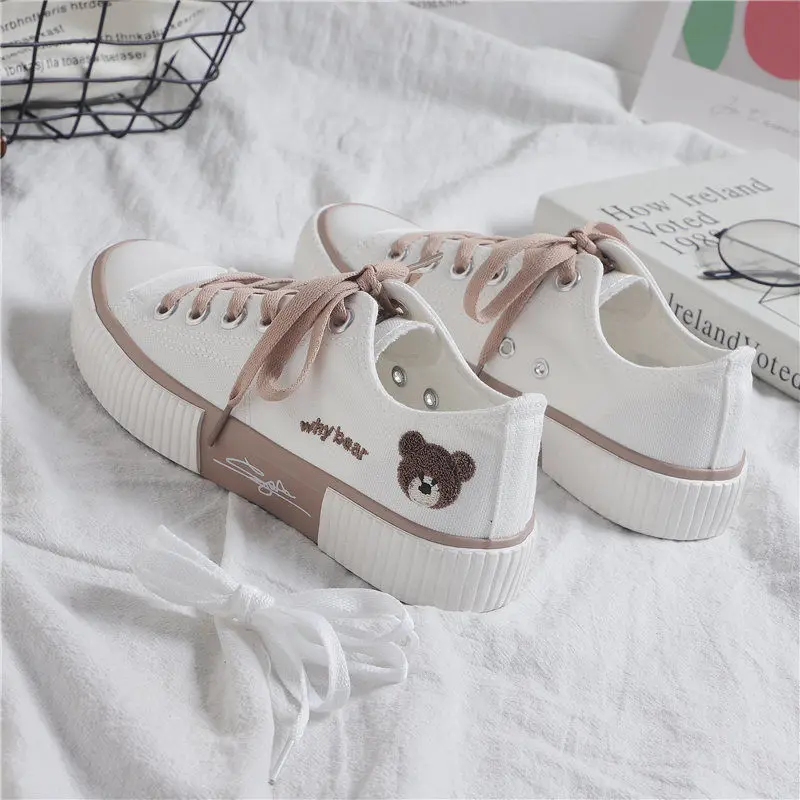 

Women's Sneakers Bear Kawaii Shoes Sports Lolita Casual Flat Cute Spring Running Vulcanized Fashion Female Shoes Tenis Feminino
